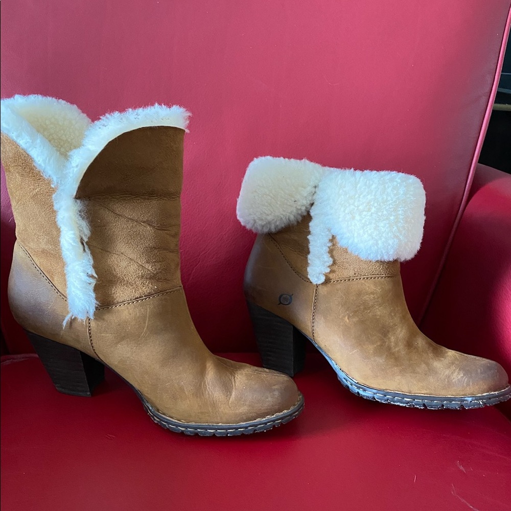Born Dona Shearling Shirt Boot size 7 1/2